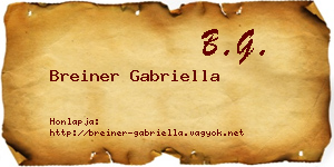 Breiner Gabriella névjegykártya