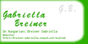 gabriella breiner business card